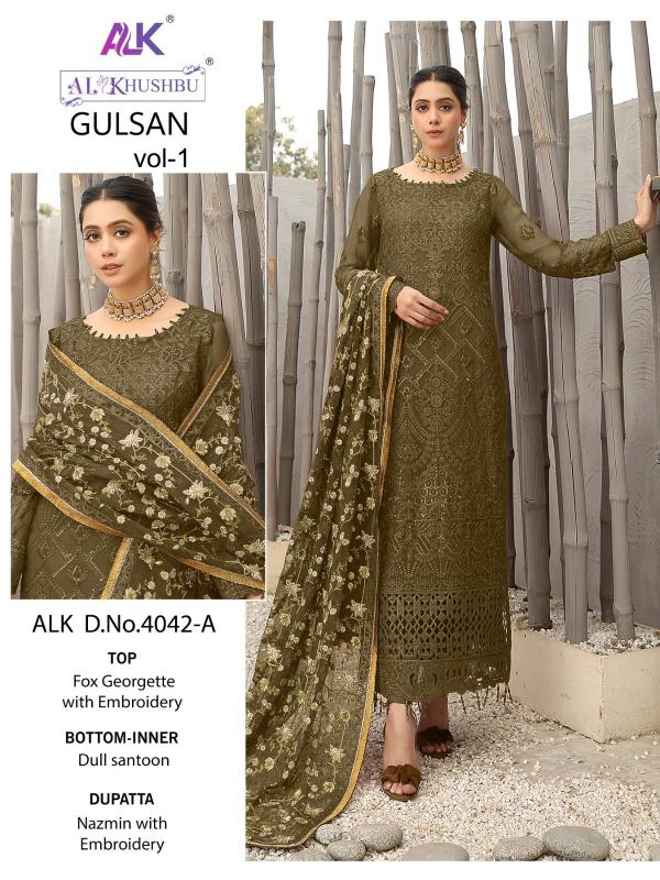 Alk Khushbu Gulsan Vol 1 Georgette Ocassional Pakistani Suit Collection